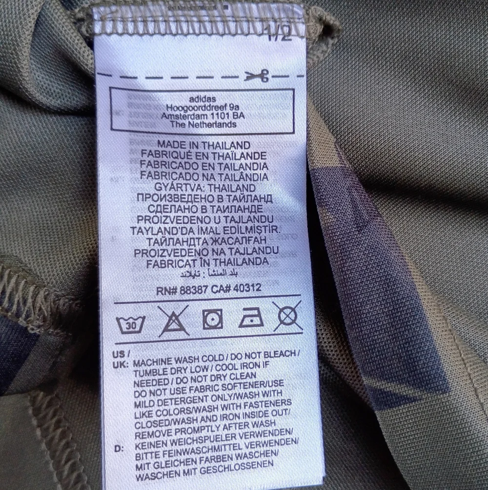 Adidas Mens Allover Printed Polo Shirt Golf Olive Green Graphic Shirt Size 2XL - Picture 11 of 12